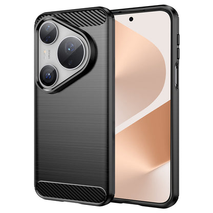 Cover til Huawei Pura 80 Pro / Pura 80 Ultra, Techsuit, Carbon, Sort