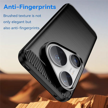 Cover til Huawei Pura 80 Pro / Pura 80 Ultra, Techsuit, Carbon, Sort