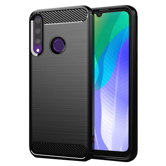 Cover til Huawei Y6p, Techsuit, Carbon, Sort