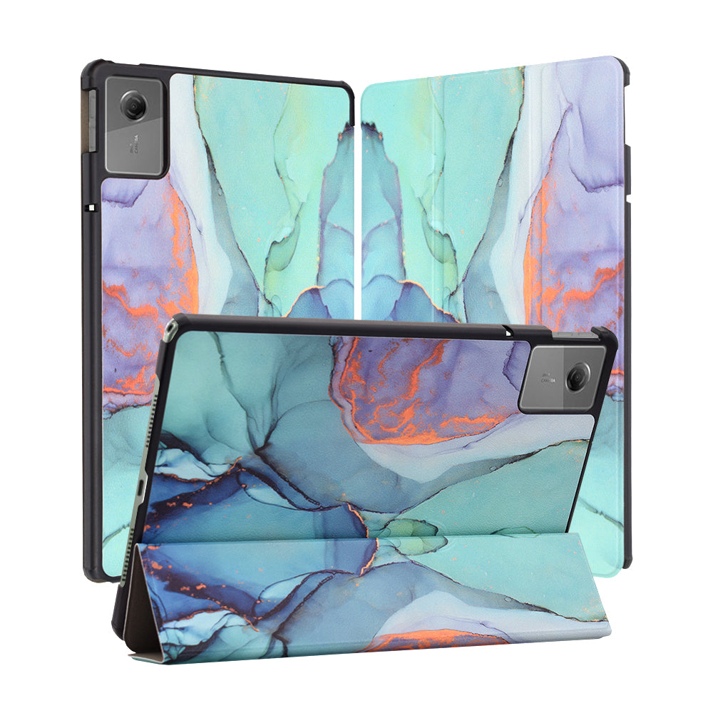 Cover til Lenovo Idea Tab 11, Techsuit, FoldPro Green Time, Multicolor
