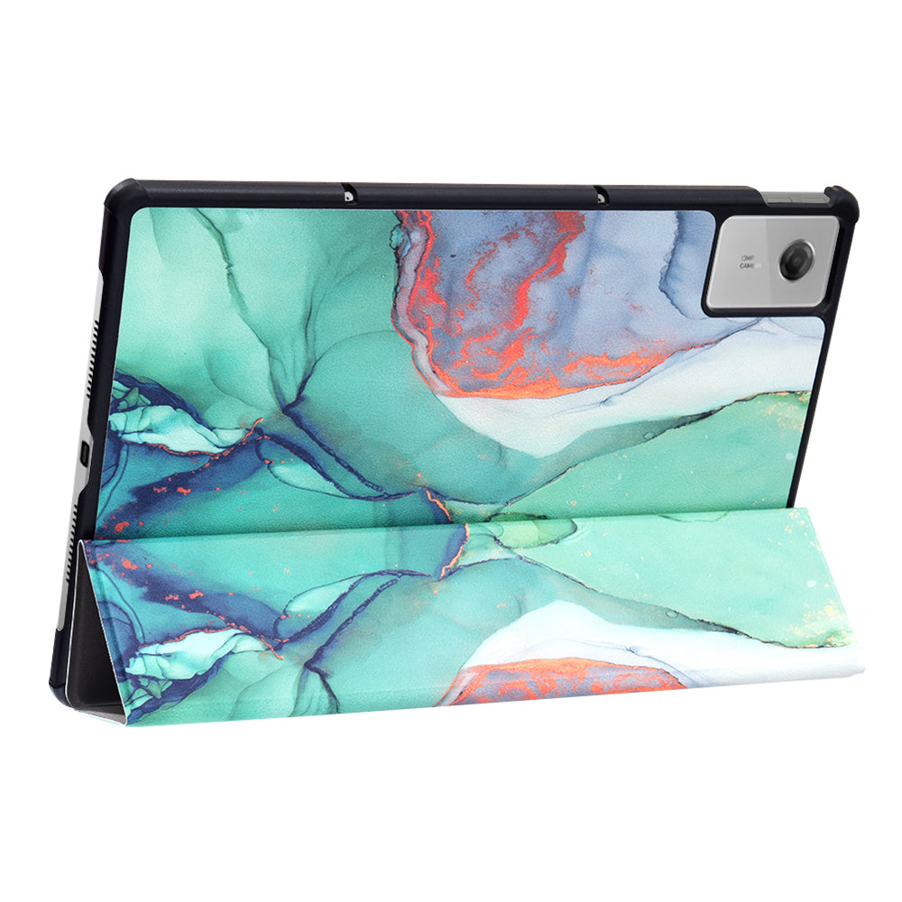 Etui til Lenovo Idea Tab Plus, Techsuit, FoldPro Green Time, Multifarvet