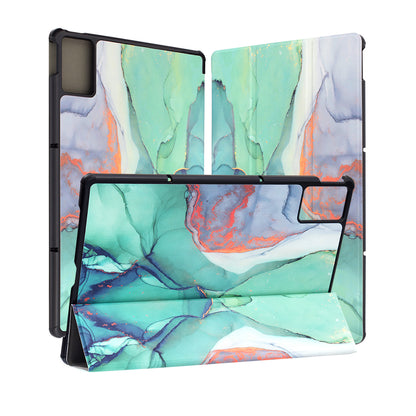Etui til Lenovo Idea Tab Plus, Techsuit, FoldPro Green Time, Multifarvet