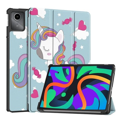 Cover til Lenovo Tab M11, Techsuit, FoldPro Unicorn, Multifarvet