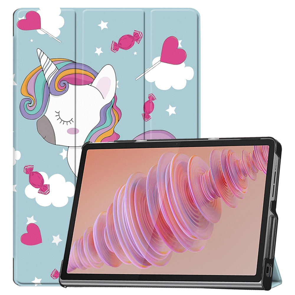 Cover til Lenovo Tab Plus 11,5 tommer, Techsuit, FoldPro Unicorn, Multifarvet