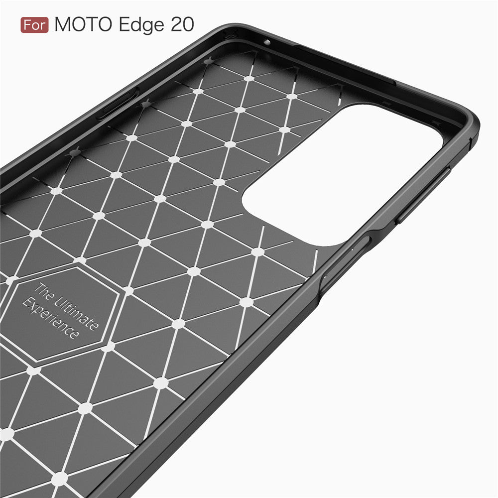 Cover til Motorola Edge 20, Techsuit, Carbon, Sort