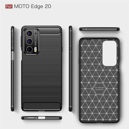Cover til Motorola Edge 20, Techsuit, Carbon, Sort
