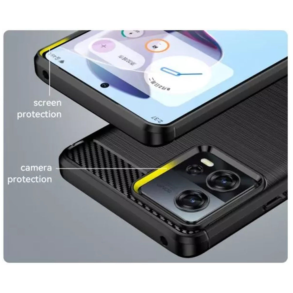 Cover til Motorola Edge 30 Fusion, Techsuit, Carbon, Sort