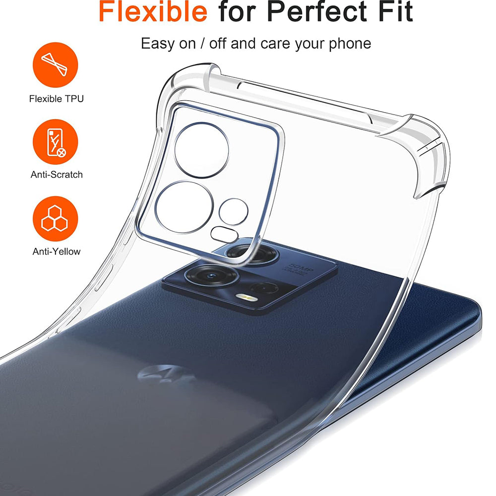 Cover til Motorola Edge 30 Fusion, Techsuit, Stødsikker Klar, Transparent
