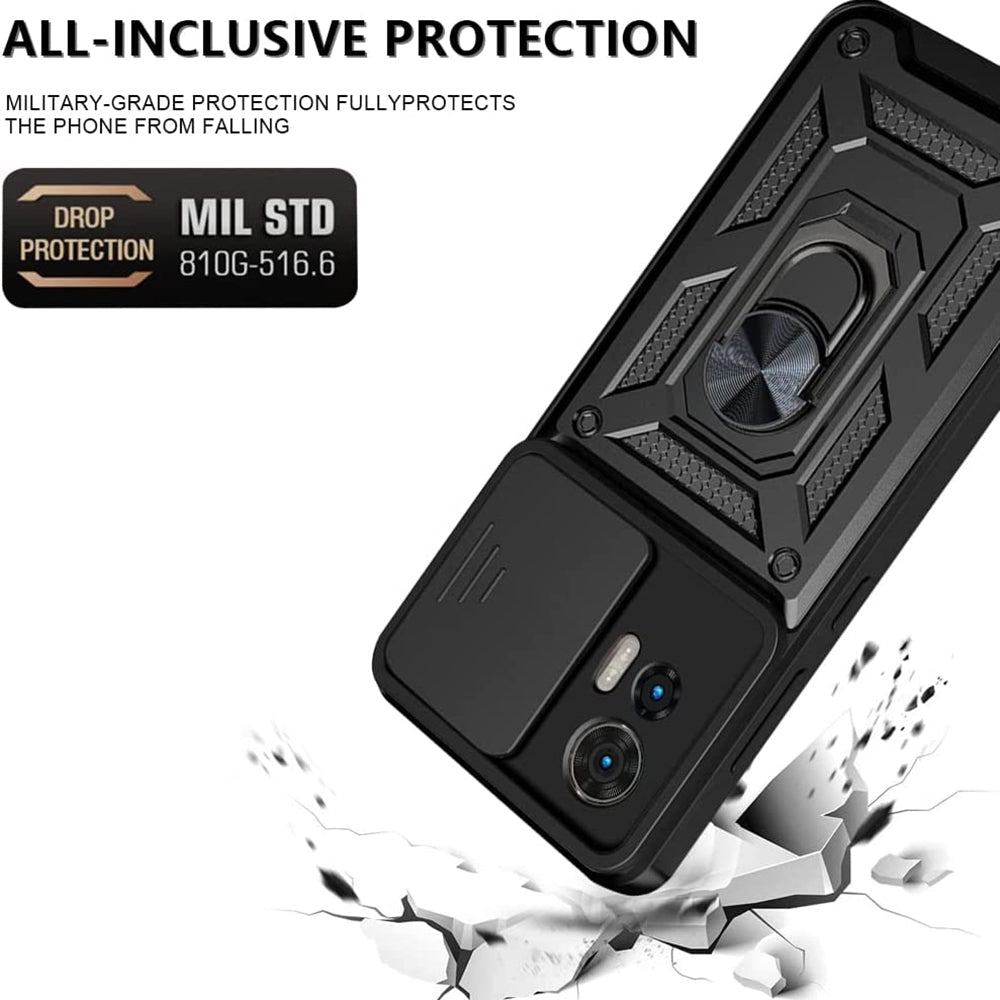 Case for Motorola Edge 30 Neo, Techsuit, CamShield, Black