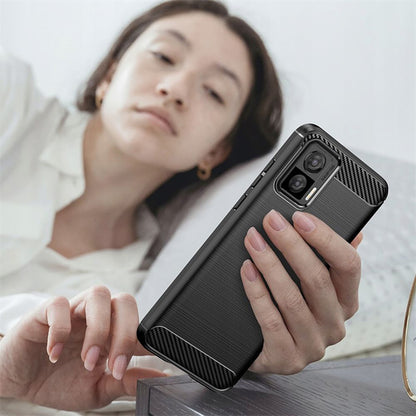 Cover til Motorola Edge 30 Neo, Techsuit, Carbon, Sort