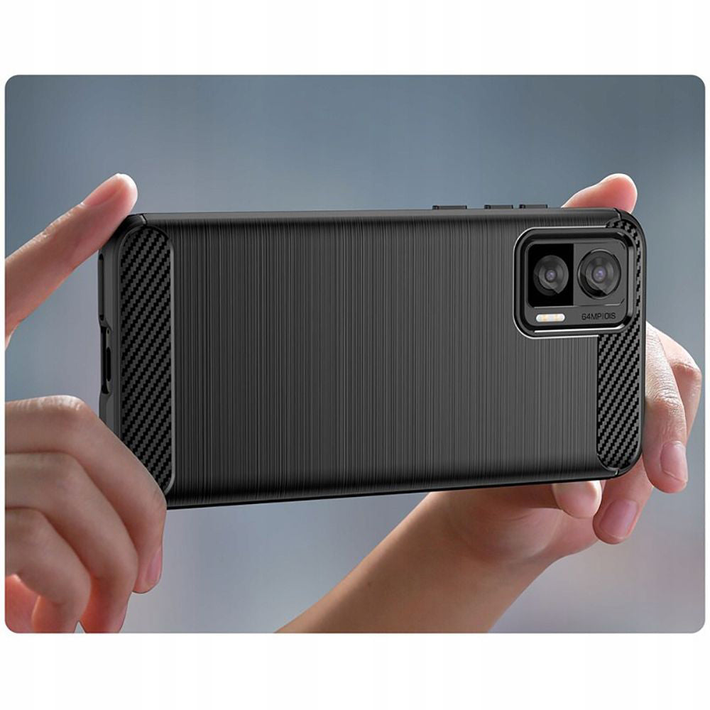 Cover til Motorola Edge 30 Neo, Techsuit, Carbon, Sort