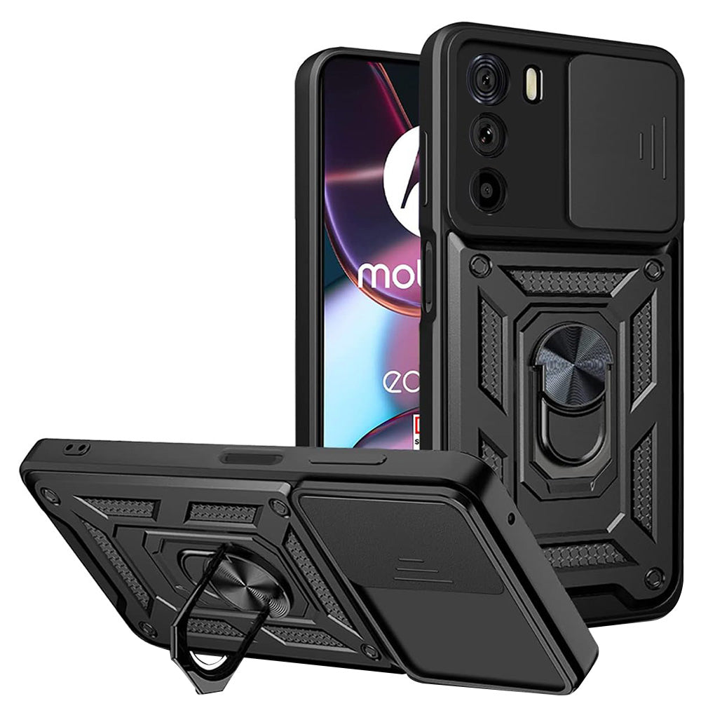 Cover til Motorola Edge 30, Techsuit, CamShield, Sort