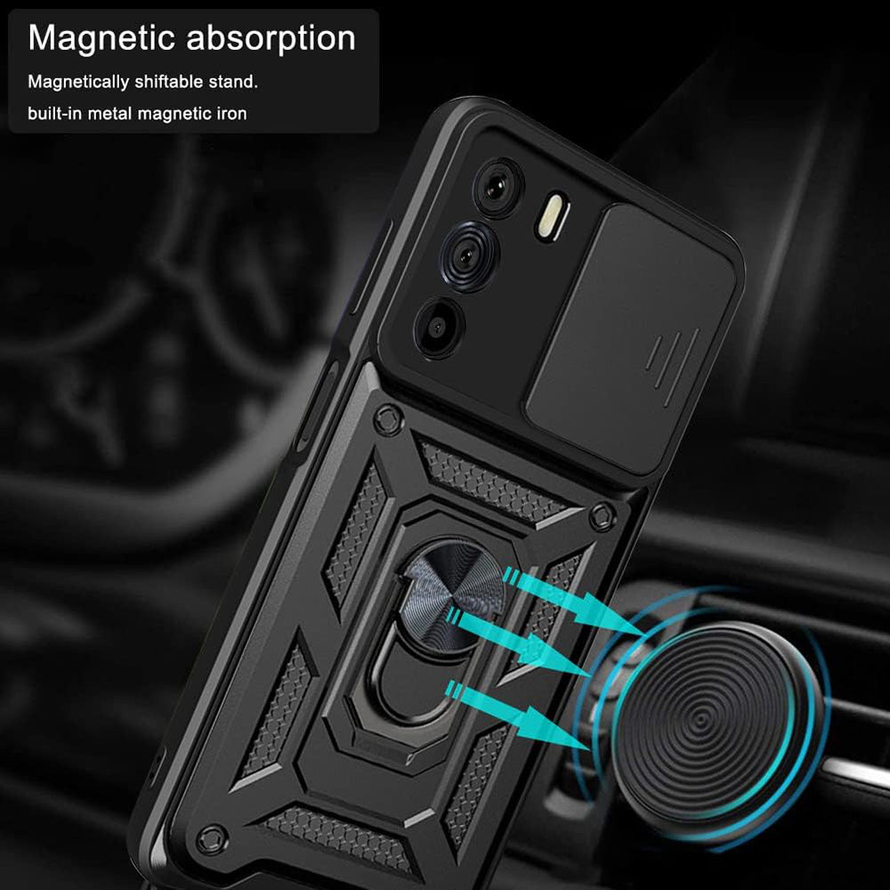 Cover til Motorola Edge 30, Techsuit, CamShield, Sort