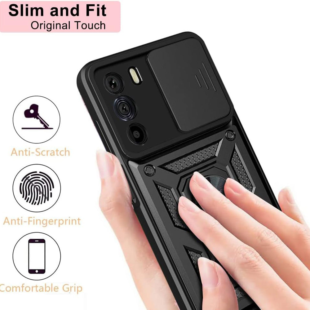 Cover til Motorola Edge 30, Techsuit, CamShield, Sort