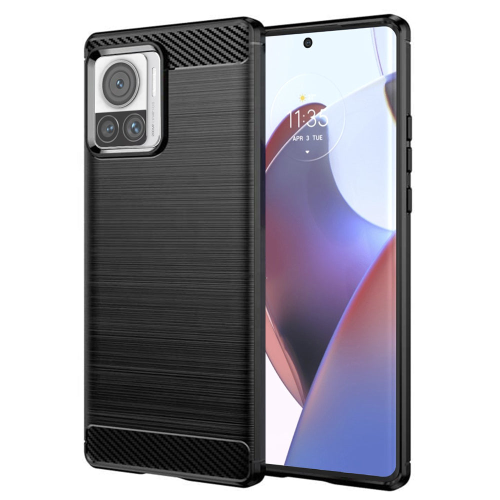 Cover til Motorola Edge 30 Ultra, Techsuit, Carbon, Sort