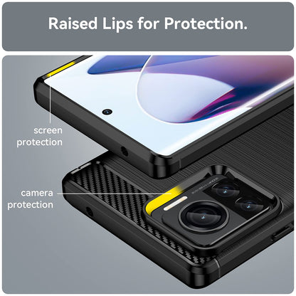 Cover til Motorola Edge 30 Ultra, Techsuit, Carbon, Sort