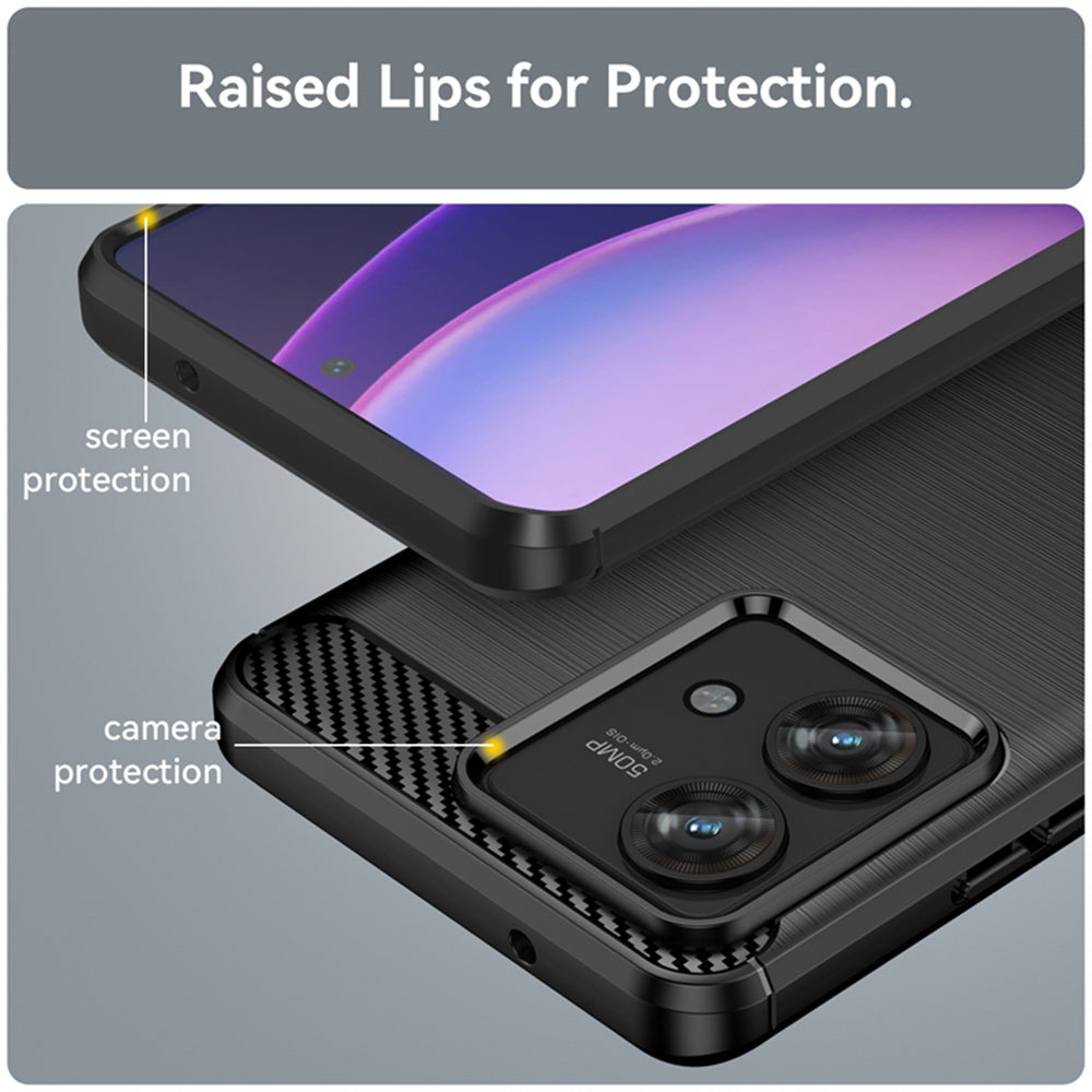 Cover til Motorola Edge 40 Neo, Techsuit, Carbon, Sort