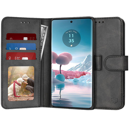 Etui til Motorola Edge 40 Neo, Techsuit, Diary Book, Sort
