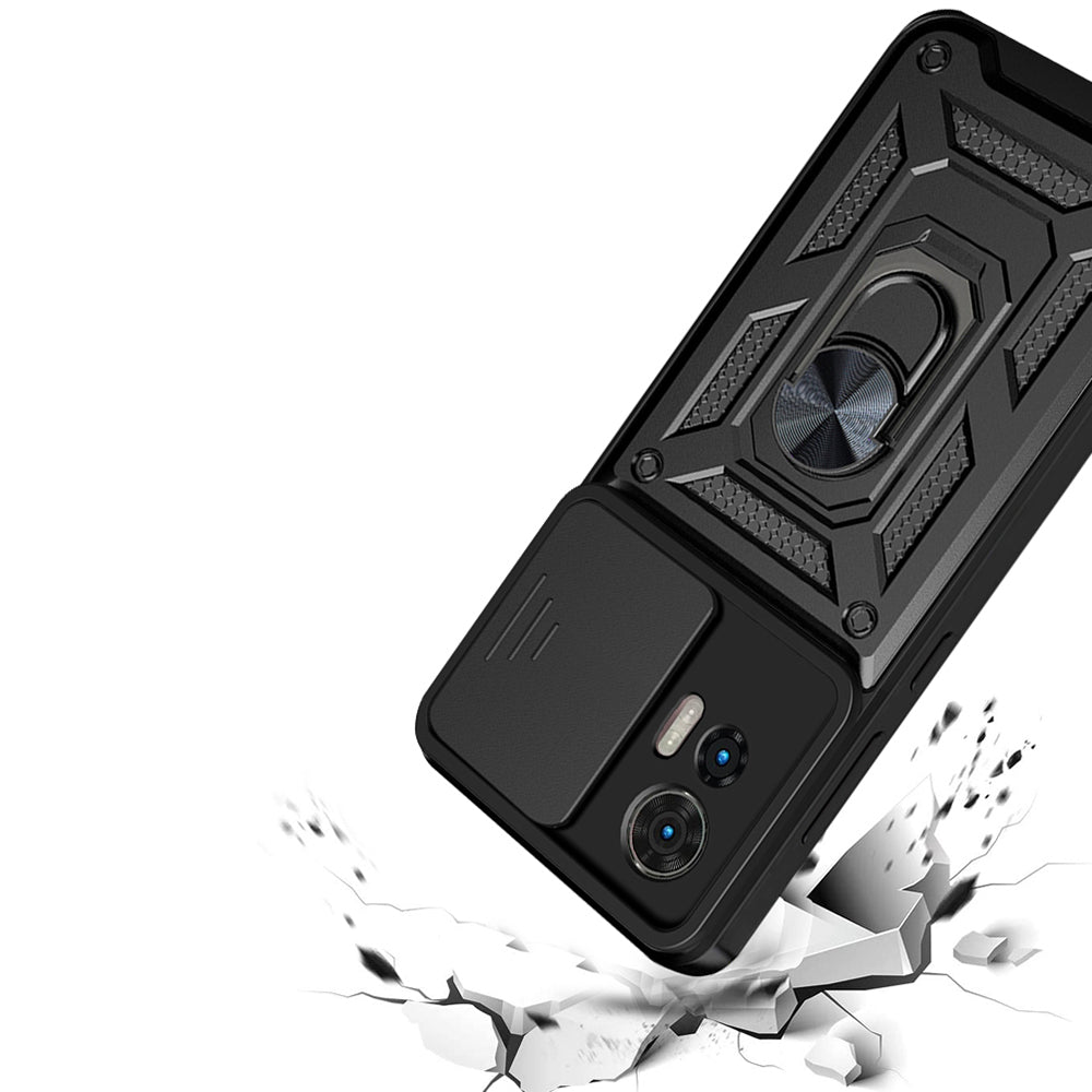 Cover til Motorola Edge 50 Fusion, Techsuit, CamShield, Sort