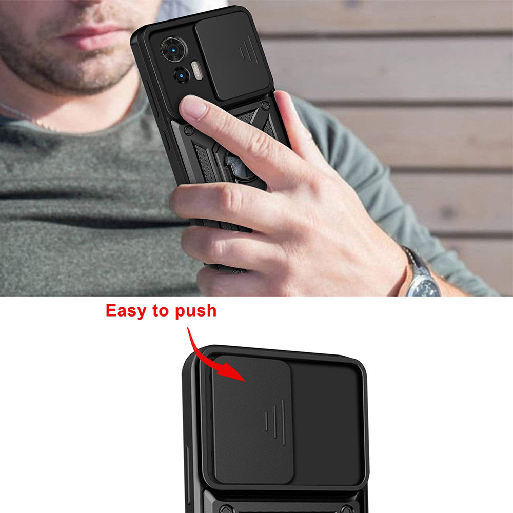 Cover til Motorola Edge 50 Fusion, Techsuit, CamShield, Sort
