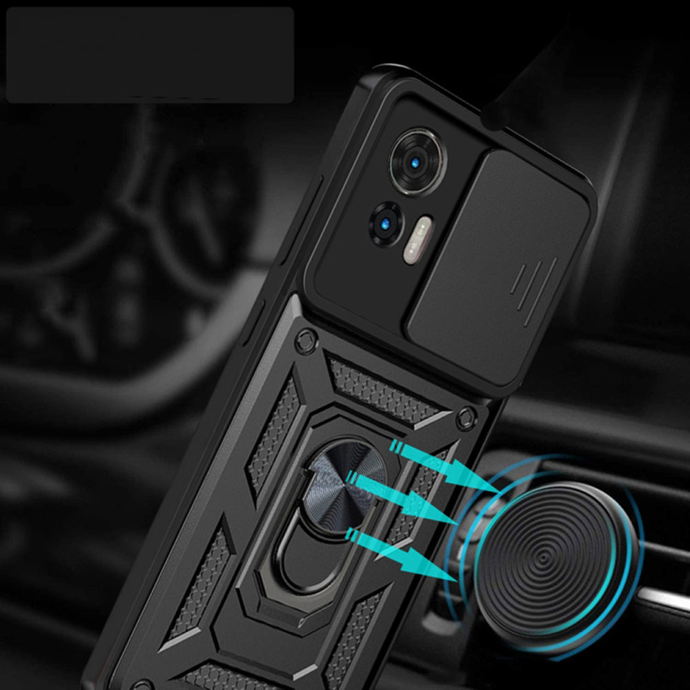Cover til Motorola Edge 50 Fusion, Techsuit, CamShield, Sort