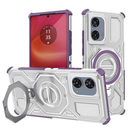 Cover til Motorola Edge 50 Fusion, Techsuit, Carbon Shield Pro, Lilla
