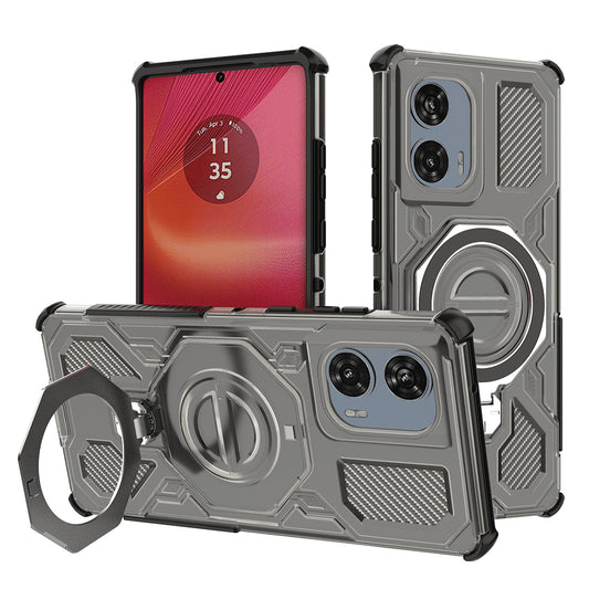 Cover til Motorola Edge 50 Fusion, Techsuit, Carbon Shield Pro, Røgfarvet