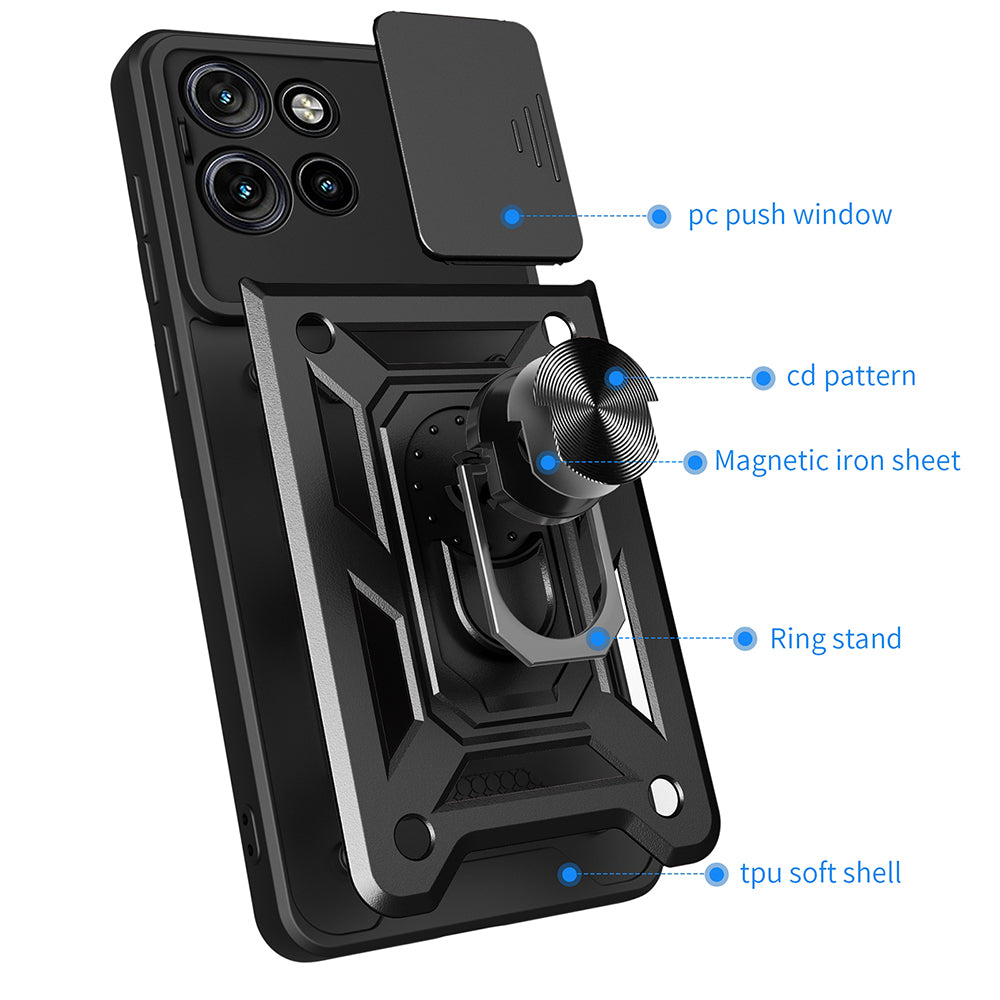 Cover til Motorola Edge 50 Neo, Techsuit, CamShield, Sort