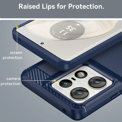 Cover til Motorola Edge 50 Pro, Techsuit, Carbon, Sort