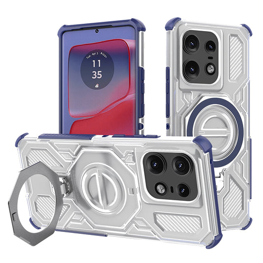 Cover til Motorola Edge 50 Pro, Techsuit, Carbon Shield Pro, Blå