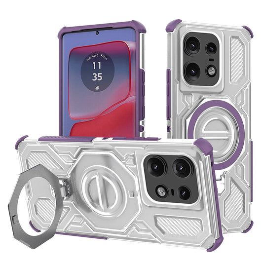 Cover til Motorola Edge 50 Pro, Techsuit, Carbon Shield Pro, Lilla