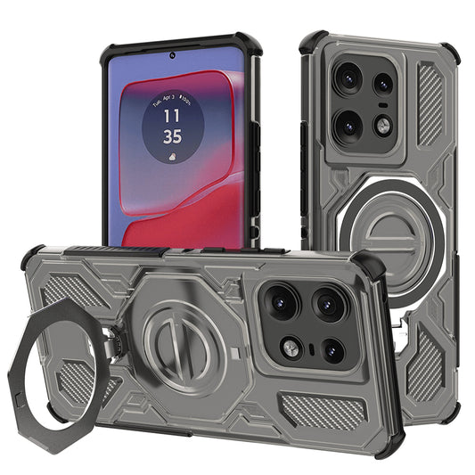Cover til Motorola Edge 50 Pro, Techsuit, Carbon Shield Pro, Røgfarvet