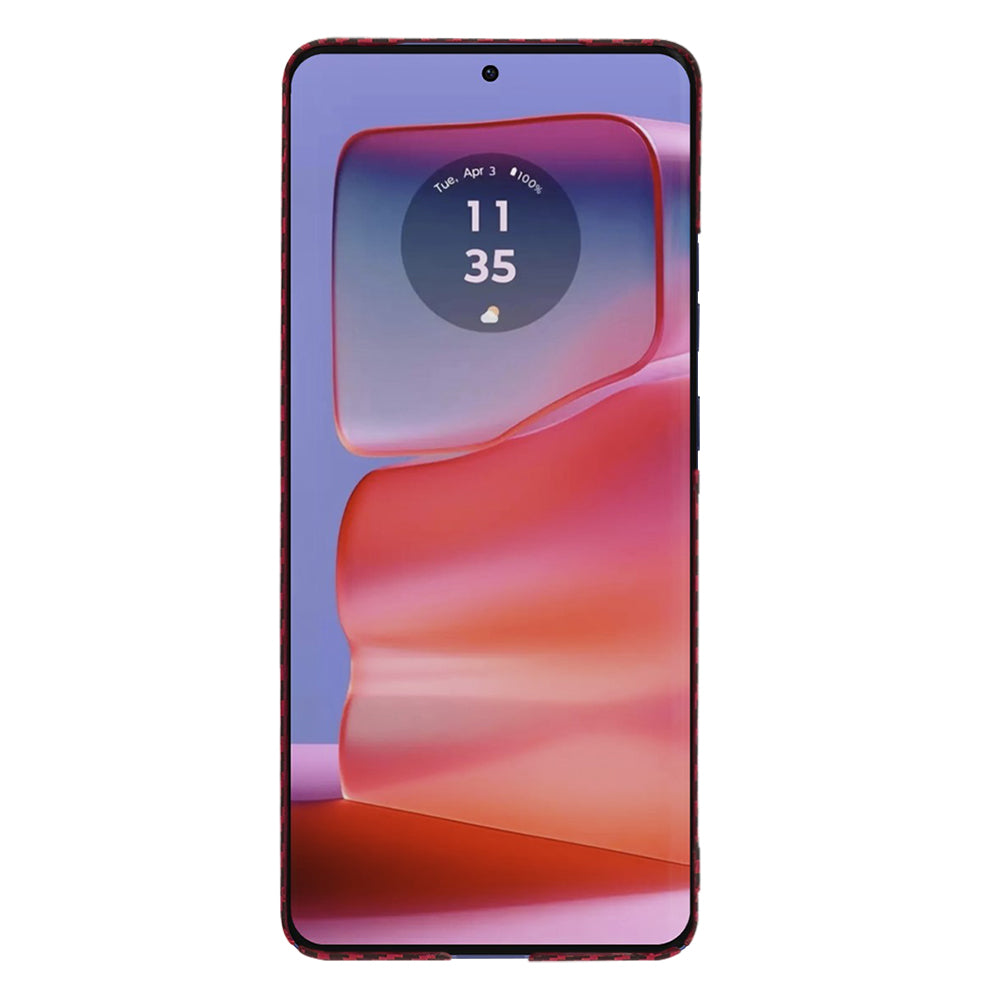 Cover til Motorola Edge 50 Pro, Techsuit, Carbonite FiberShell, Rød