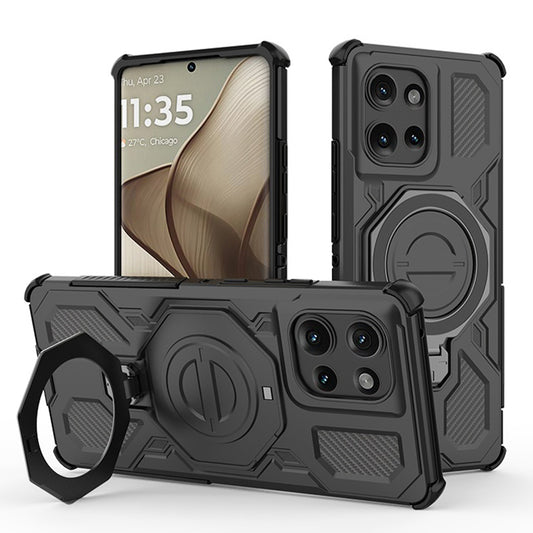 Cover til Motorola Edge 50, Techsuit, Carbon Shield Pro, Sort