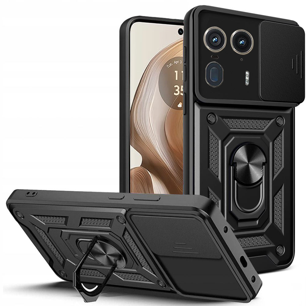 Cover til Motorola Edge 50 Ultra, Techsuit, CamShield, Sort
