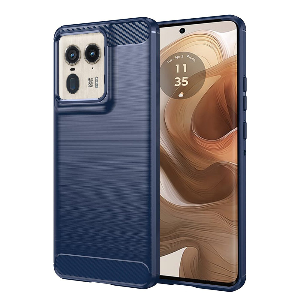 Cover til Motorola Edge 50 Ultra, Techsuit, Carbon, Blå