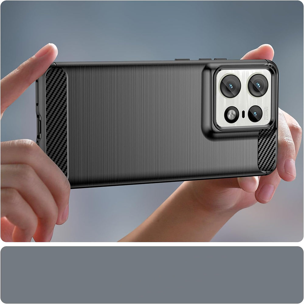 Cover til Motorola Edge 50 Ultra, Techsuit, Carbon, Sort