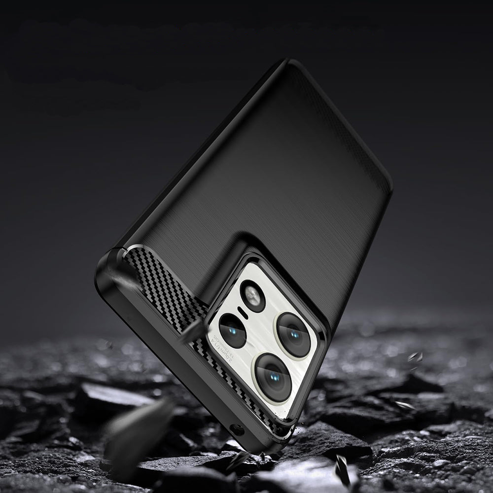 Cover til Motorola Edge 50 Ultra, Techsuit, Carbon, Sort