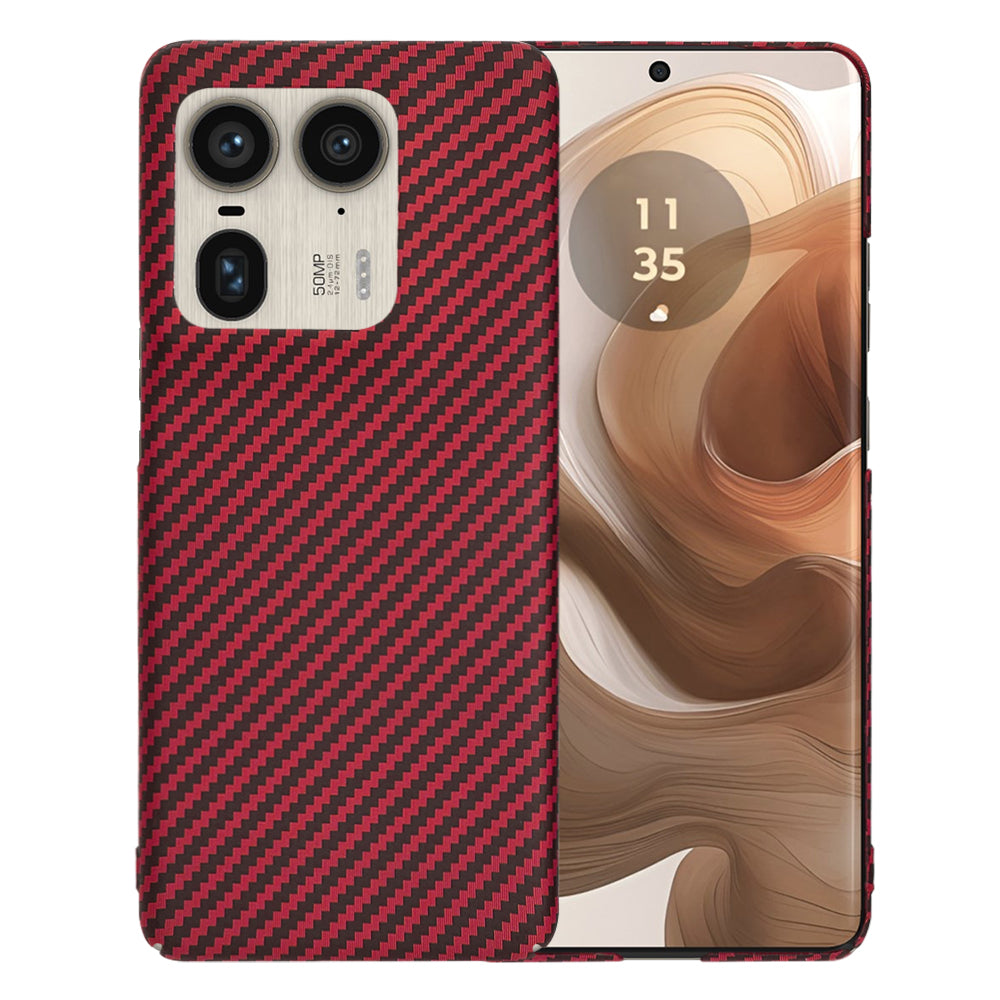 Cover til Motorola Edge 50 Ultra, Techsuit, Carbonite FiberShell, Rød