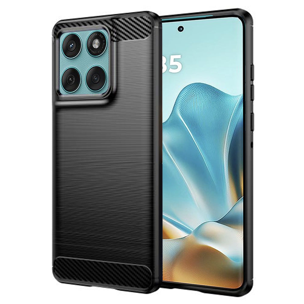 Cover til Motorola Edge 60 Fusion / Edge 60, Techsuit, Carbon, Sort