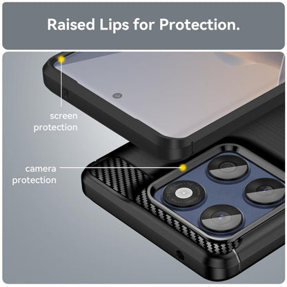 Cover til Motorola Edge 60 Fusion / Edge 60, Techsuit, Carbon, Sort