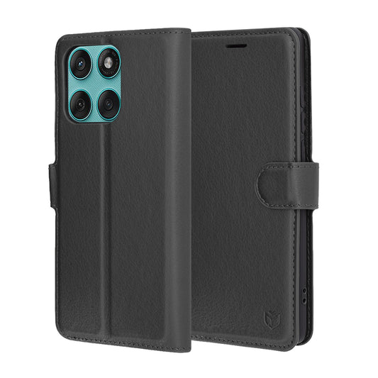 Cover til Motorola Edge 60 Fusion / Edge 60, Techsuit, Leather Folio, Sort
