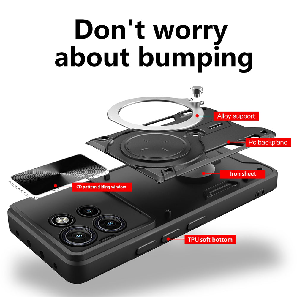 Etui til Motorola Edge 60 Neo / Edge 50 Neo, Techsuit, CamGuard Pro, Sort