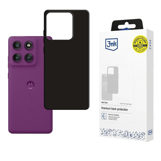 Cover til Motorola Edge 60 Pro, 3MK, Mat Sort