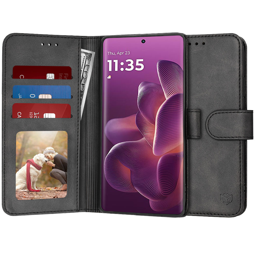 Cover til Motorola Edge 60 Pro, Techsuit, Diary Book, Sort