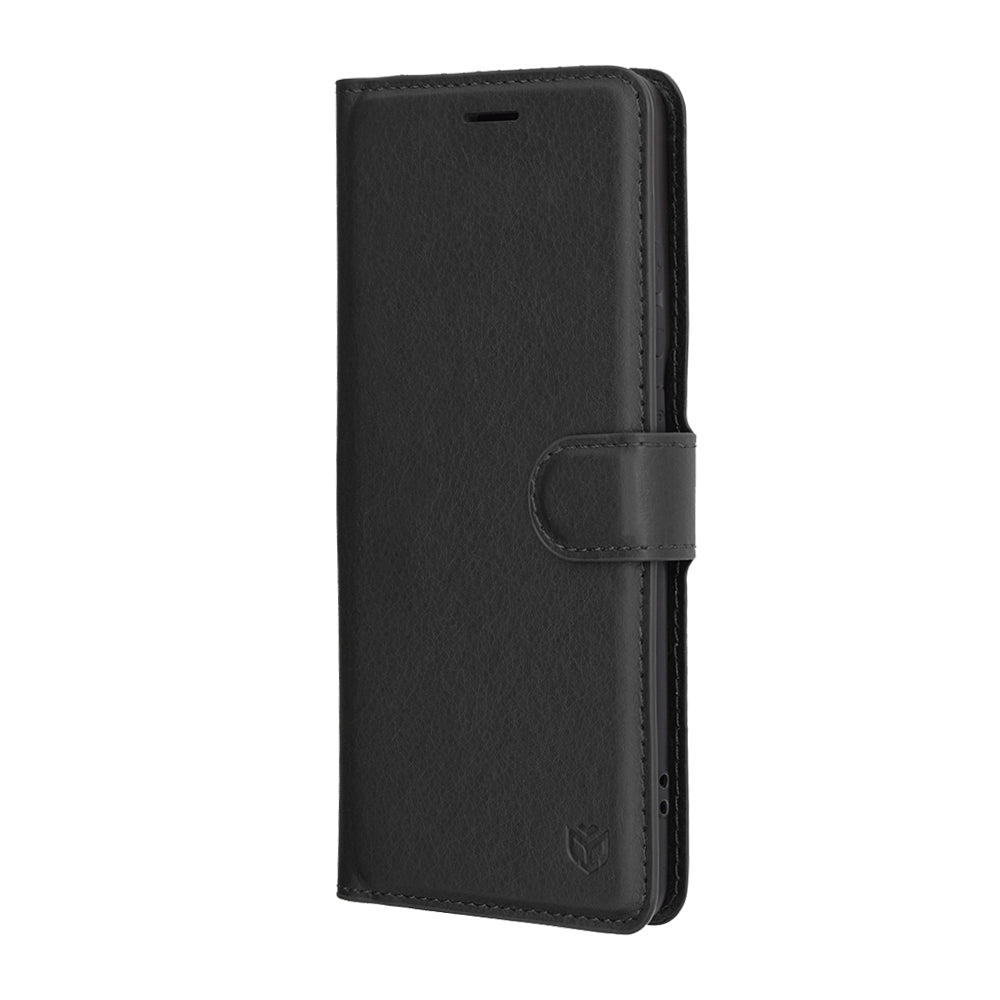 Cover til Motorola Edge 60 Pro, Techsuit, Leather Folio, Sort