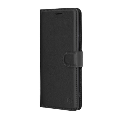 Cover til Motorola Edge 60 Pro, Techsuit, Leather Folio, Sort