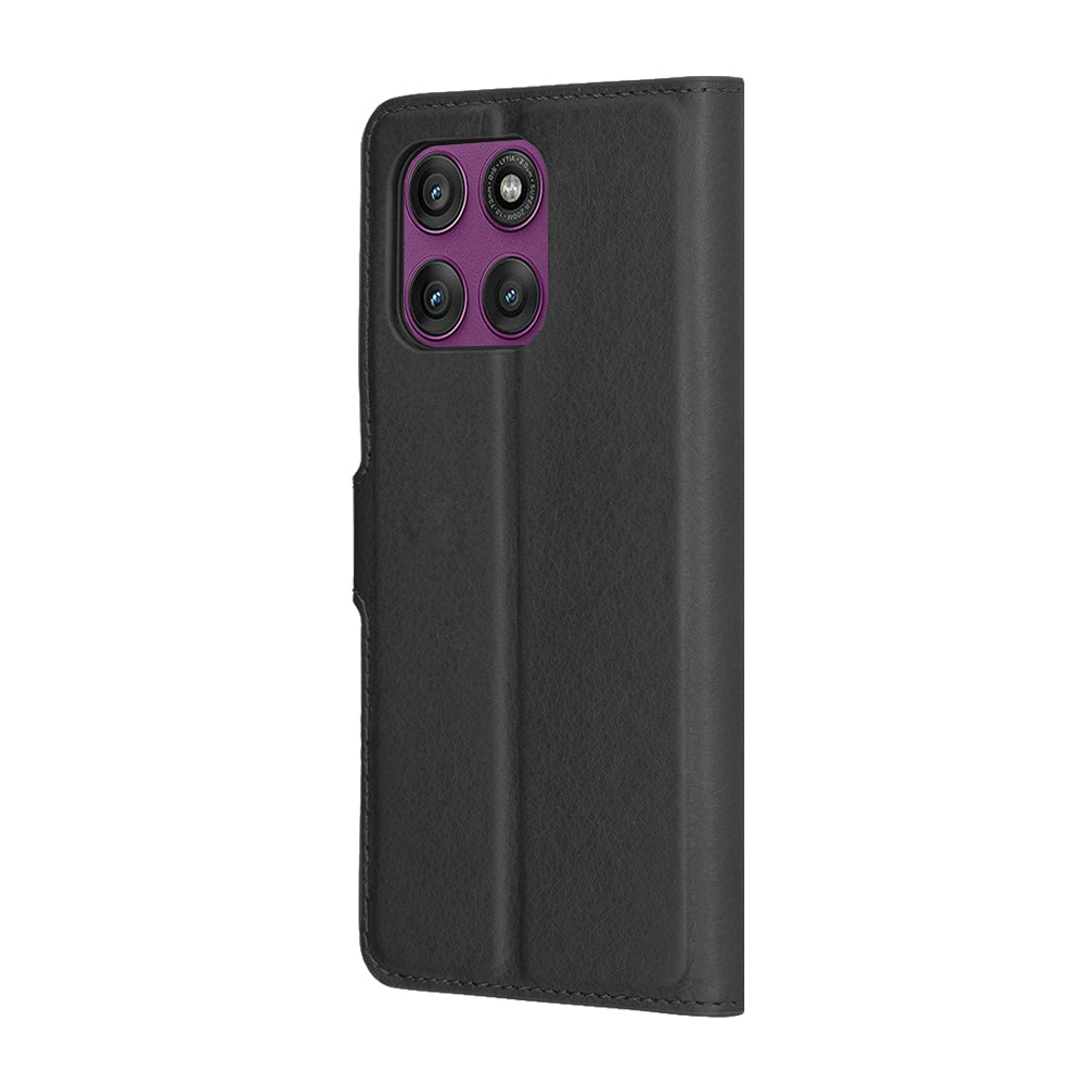 Cover til Motorola Edge 60 Pro, Techsuit, Leather Folio, Sort