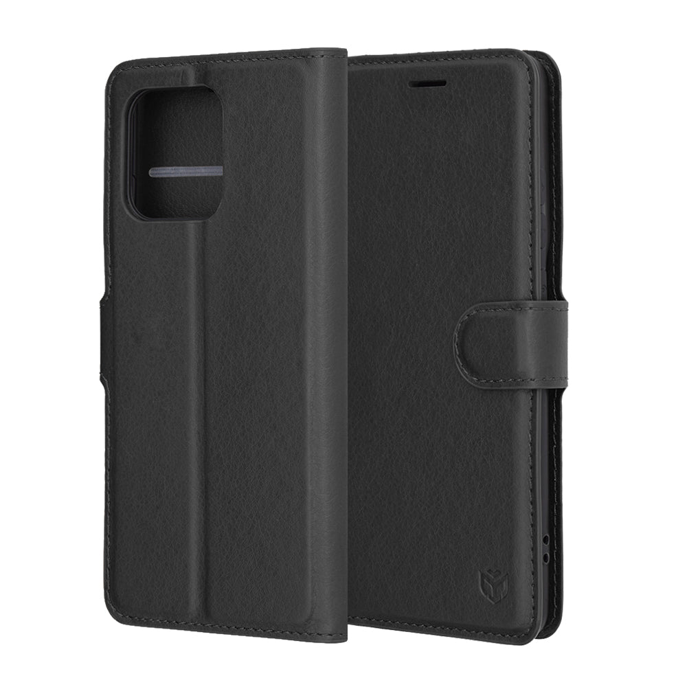 Cover til Motorola Edge 60 Pro, Techsuit, Leather Folio, Sort