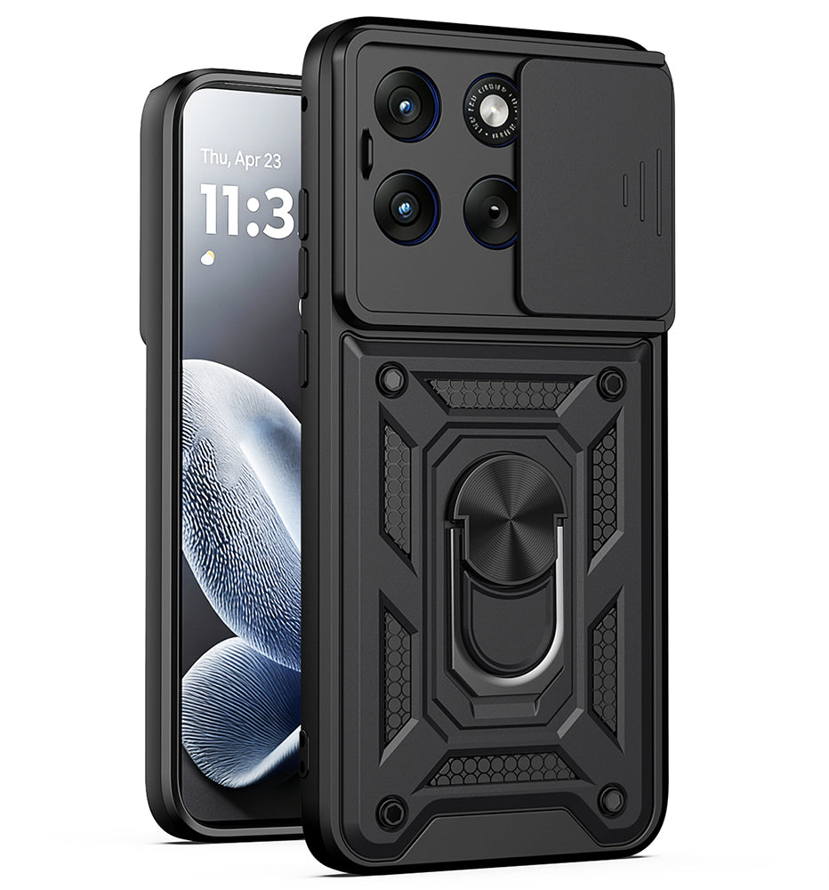 Etui til Motorola Edge 70 Fusion, Techsuit, CamShield, Sort